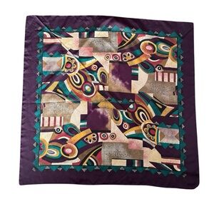 Abstract Patterned Silk Scarf